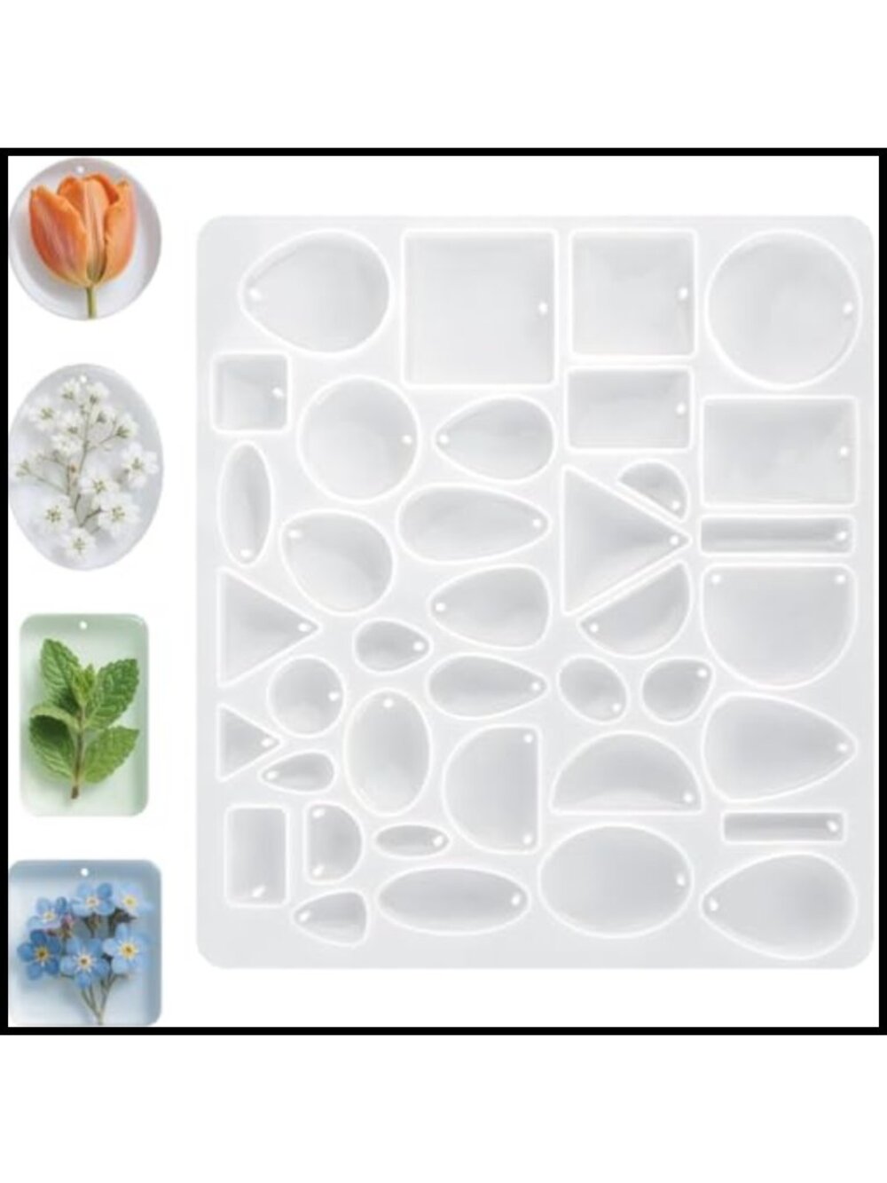 Silicone Resin Jewelry Molds DIY Epoxy Casting Pendant Earring